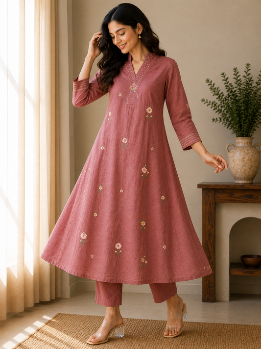 Zohra Mulchanderi Embroidered 3-Piece Suit Set
