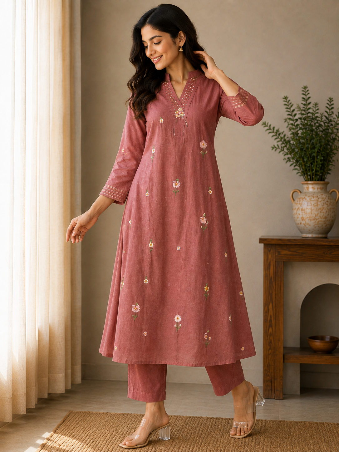 Zohra Mulchanderi Embroidered 3-Piece Suit Set