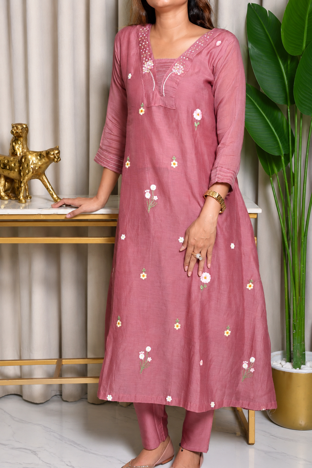Zohra Mulchanderi Embroidered 3-Piece Suit Set