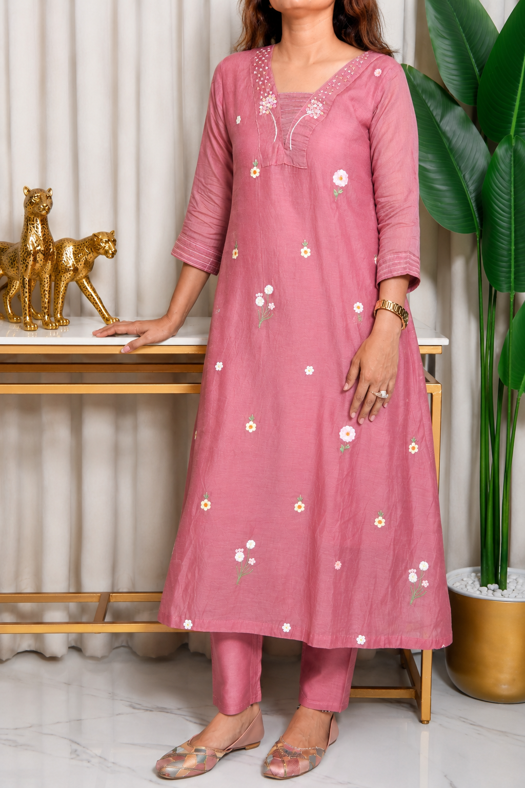 Zohra Mulchanderi Embroidered 3-Piece Suit Set