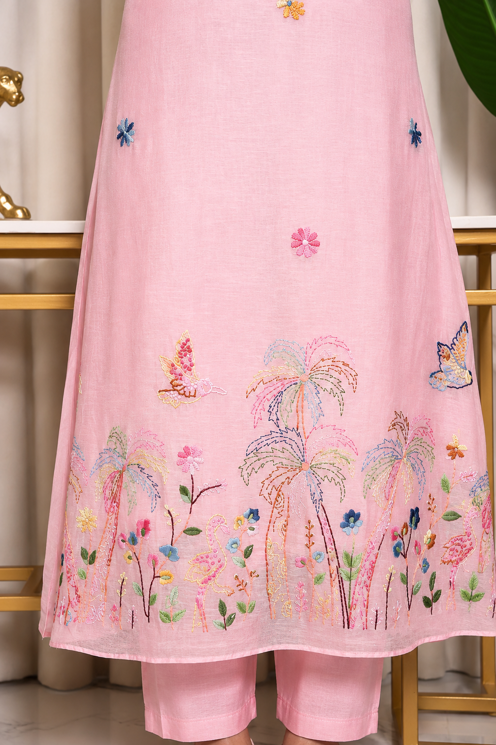 Gulabi Aabhaar – Pink Embroidered Suit Set