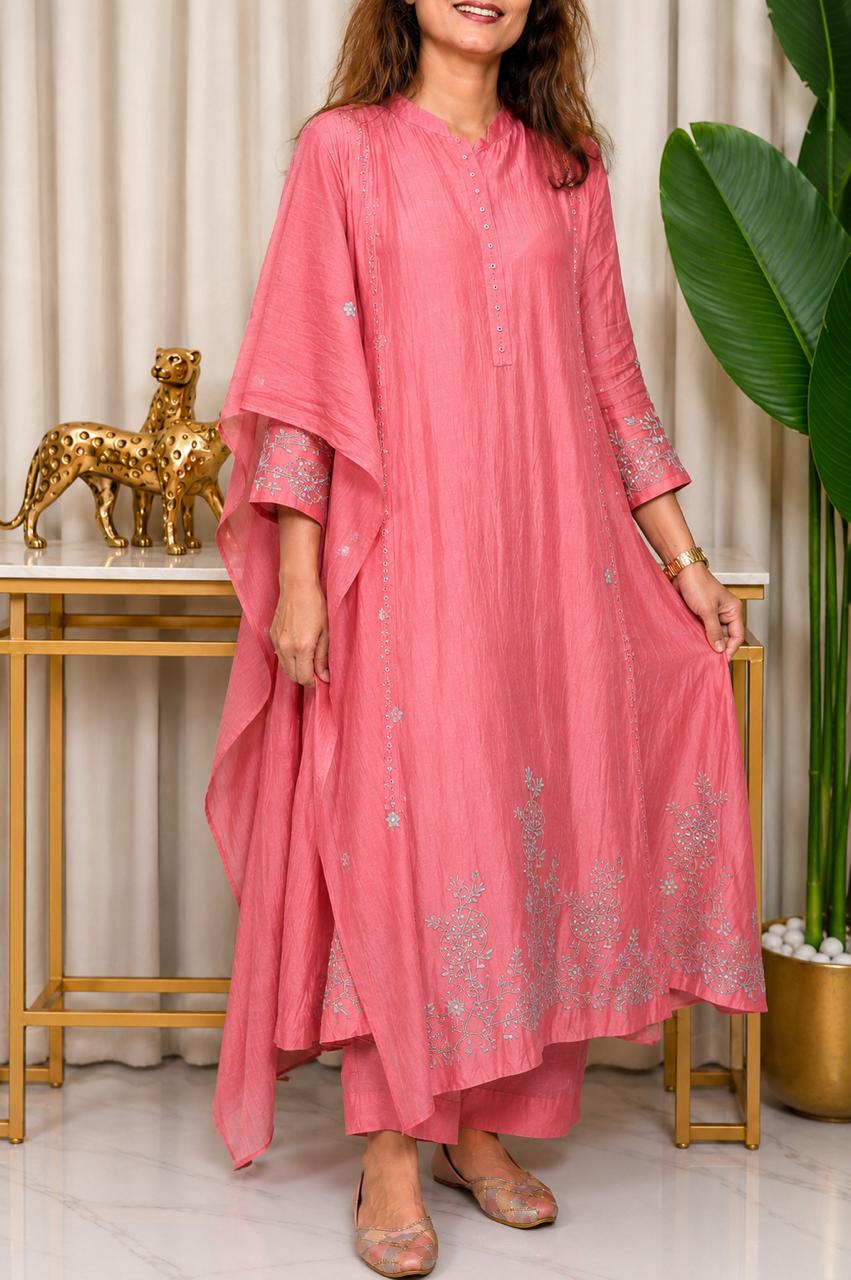 Gulabo Mulchanderi Embroidered 3-Piece Suit Set